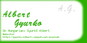 albert gyurko business card